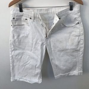 White jean shorts